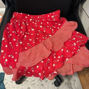 Mini skirt floral pattern